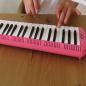 Preview: keepdrum Melodica Pink 37 Tasten mit Tasche und Notenheft