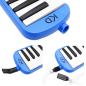 Preview: keepdrum Melodica Blau 32 Tasten mit Tasche