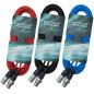 Preview: keepdrum DMX Kabel Set Rot Blau Schwarz 10m