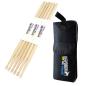 Preview: keepdrum 5A Hickory Schlagzeugstöcke 3 Paar mit Stickbag