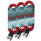 Preview: keepdrum DMX Kabel Rot 3-pol XLR 15m 3 Stück