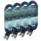 Preview: keepdrum 10m MC-001XX BL Mikrofonkabel XLR Blau 4 Stück