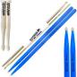 Preview: Agner Schlagzeugstöcke 5 A UV-Light  Blau mit keepdrum 5A