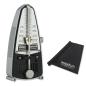 Preview: Wittner Metronom 838 Taktell Piccolo mechanisch silberfarben mit Tuch