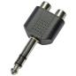 Preview: keepdrum ADA062 Adapter Stereo Cinch RCA Buchse - 6,3mm Klinke 2STÜCK