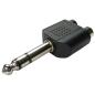 Preview: keepdrum ADA062 Adapter Stereo Cinch RCA Buchse - 6,3mm Klinke 2STÜCK