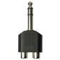 Preview: keepdrum ADA062 Adapter Stereo Cinch RCA Buchse - 6,3mm Klinke 2STÜCK