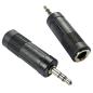 Preview: keepdrum ADA074 Adapter 6,35mm Klinken zu 3,5mm Klinkestecker 2 Stück