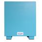 Preview: Baff Kinder Trommel-Hocker Cajon Blau mit Sitzpad