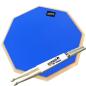 Preview: keepdrum DP-BL12 Drum Practice Pad Blau 12 mit Schlagzeugstöcken