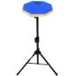 Preview: keepdrum DP-BL8 Practice Pad Blau mit Stativ und Sticks