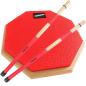 Preview: keepdrum DPRD Practice Pad Rot mit SV1 Rods Sticks