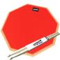 Preview: keepdrum DP-RD12 Drum Practice Pad Rot 12 mit Schlagzeugstöcken