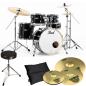 Preview: Pearl Export EXX705NBR-C31 Black mit Becken mit Hocker