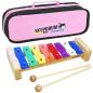 Preview: keepdrum KGS Pro Kinder Glockenspiel mit Tasche Pink