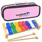 Preview: keepdrum KGS2 Glockenspiel für Kinder mit Tasche Pink