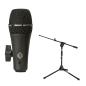 Preview: Telefunken M80-SH Black dynamisches Mikrofon mit Stativ