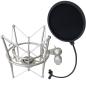 Preview: keepdrum MS089SV Silber Mikrofon-Spinne mit Popschutz