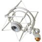 Preview: keepdrum MS089SV Silber Mikrofon-Spinne mit Popschutz