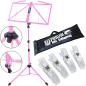 Preview: keepdrum MUS3PK Notenpult Pink mit 4 Notenklammern