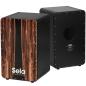 Preview: Sela SE089 Cajon Black Dark Nut mit Tasche mit Sitzpad