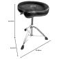 Preview: Roc-n-Soc Schlagzeughocker Gaslift Sattel-Sitz Schwarz