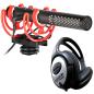 Preview: Rode Videomic NTG Kamera-Mikrofon mit Kopfhörer