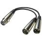 Preview: keepdrum YC029 Y-Adapterkabel XLR-Splitter 2x Male - 1x Female