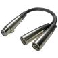 Preview: keepdrum YC029 Y-Adapterkabel XLR-Splitter 2x Male - 1x Female