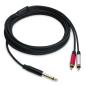 Preview: keepdrum Splitter-Kabel AC047M 6.35mm Klinke Mono zu 2x RCA-Cinch