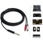 Preview: keepdrum Splitter-Kabel AC047M 6.35mm Klinke Mono zu 2x RCA-Cinch