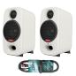 Preview: Nux Studio-Monitore Axon 3 Lautsprecher Weiss mit Kabel