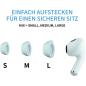 Preview: Comply Ohrstöpsel TrueGrip MAX für Airpods Pro 3 Weiss Mix mit Tuch