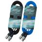 Preview: keepdrum DMX Kabel 15m 1x Schwarz 1x Blau