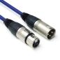 Preview: keepdrum 3m DMX Kabel Blau 3-pol XLR 100-Ohm 3 Stück