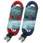 Preview: keepdrum DMX Kabel 6m 3-pol XLR 1x Rot 1x Blau