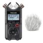Preview: Tascam Audio-Recorder DR-40XP mit Fell-Windschutz