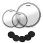 Preview: Evans EC2SCLR-R 10-12-16 Clear Tom Pack Rock mit Damper Pads