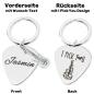 Preview: keepdrum Personalisierter Schlüsselanhänger Plektrum I Pick You mit Gravur