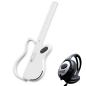 Preview: Lava Music Gitarre Genie Smart-Gitarre Weiss mit Kopfhörer