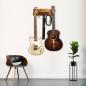 Preview: keepdrum Gitarren-Wandhalterung Akazie für 2 Gitarren und Zubehör