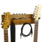 Preview: keepdrum Gitarren-Wandhalterung Ebony für 2 Gitarren und Zubehör