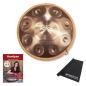 Preview: Patera Handpan HPDM-10 Compact Edelstahl D-Kurd mit Lehrbuch
