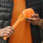 Preview: Rode Handadapter Interview GO Orange mit Fell-Windschutz