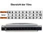 Preview: keepdrum Bluesharp Mundharmonika C-Dur mit Gravur