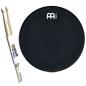 Preview: Meinl MMP12BK Practice Pad 12 Zoll mit Schlagzeugstöcken