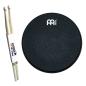 Preview: Meinl MMP6BK Practice Pad 6 Zoll mit Schlagzeugstöcken