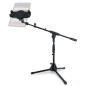 Preview: keepdrum Mikrofonständer MS01T niedriges Stativ mit Tablet-Halterung