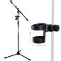 Preview: keepdrum Mikrofonständer MS106 BK mit Getränkehalter