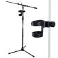 Preview: keepdrum Mikrofonständer MS106 BK mit Getränkehalter